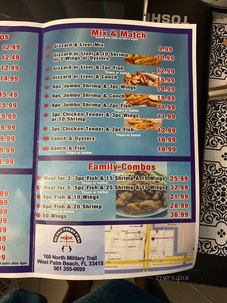 Hook Fish & Chicken - West Palm Beach, FL menu_pic