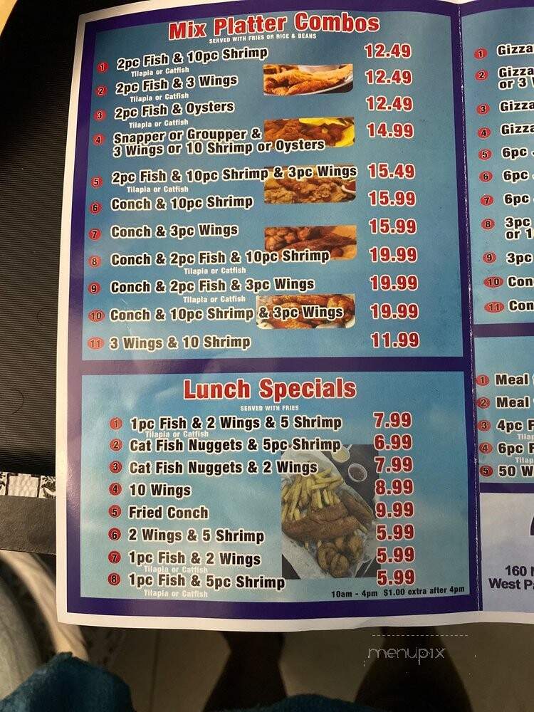 Hook Fish & Chicken - West Palm Beach, FL menu_pic