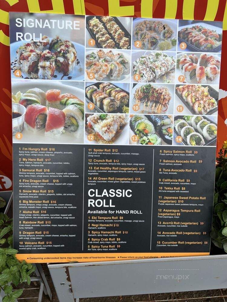 Big Monster Sushi Food Truck - Koloa, HI menu_pic