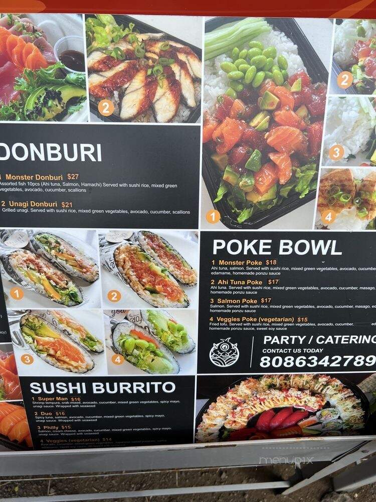 Big Monster Sushi Food Truck - Koloa, HI menu_pic
