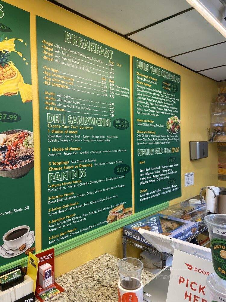 Natures Juice Bar and Cafe - Raleigh, NC menu_pic