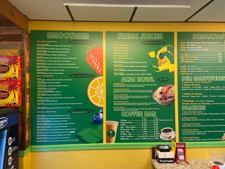 Natures Juice Bar and Cafe - Raleigh, NC menu_pic