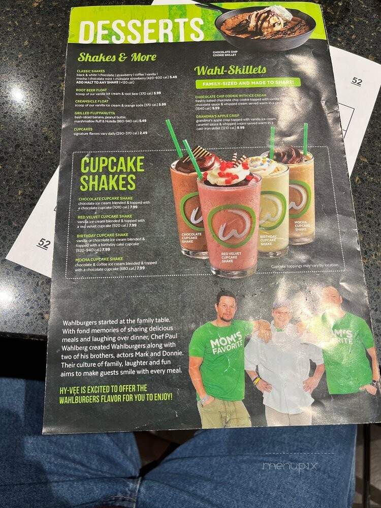 Wahlburgers - Cedar Rapids, IA menu_pic