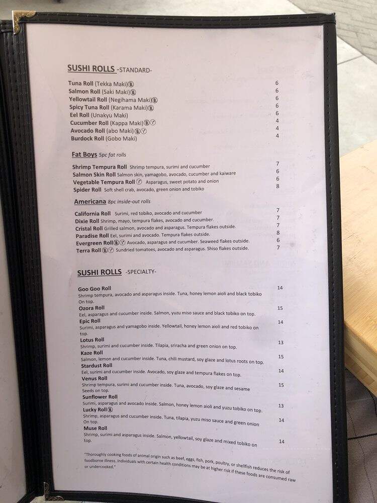 Ozara Izakaya - Salt Lake City, UT menu_pic