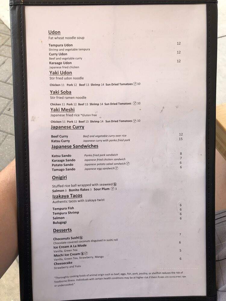 Ozara Izakaya - Salt Lake City, UT menu_pic