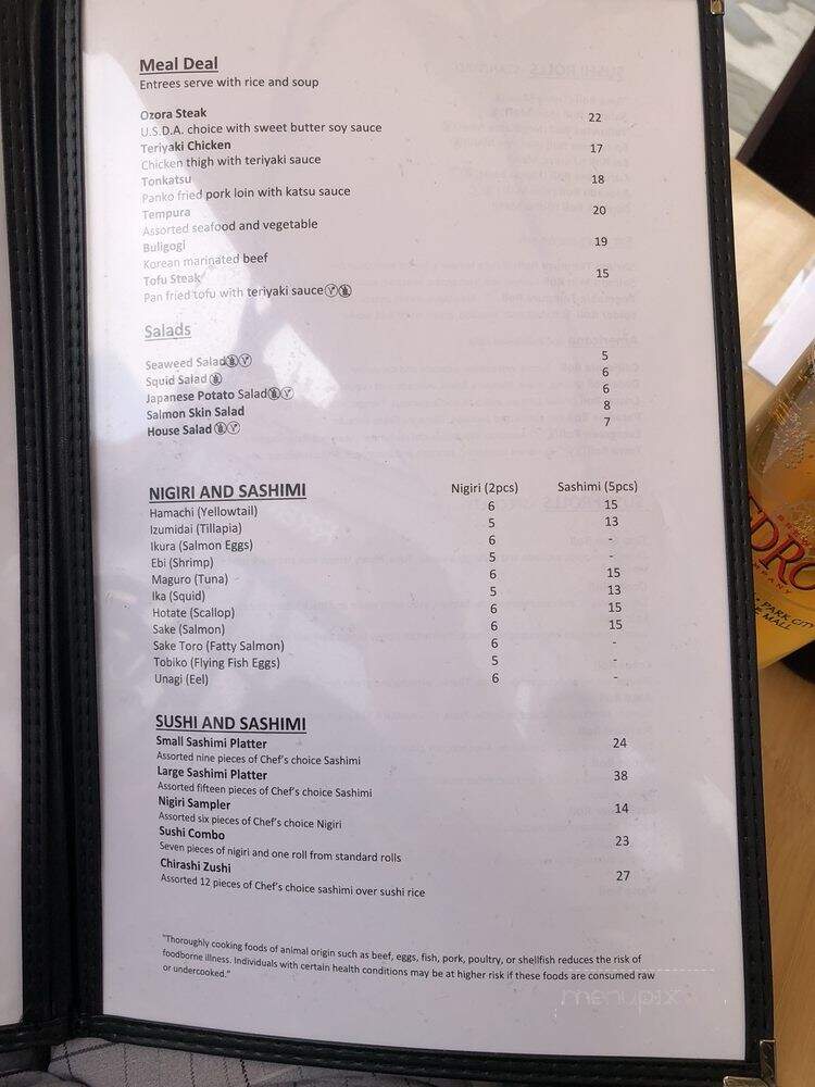 Ozara Izakaya - Salt Lake City, UT menu_pic
