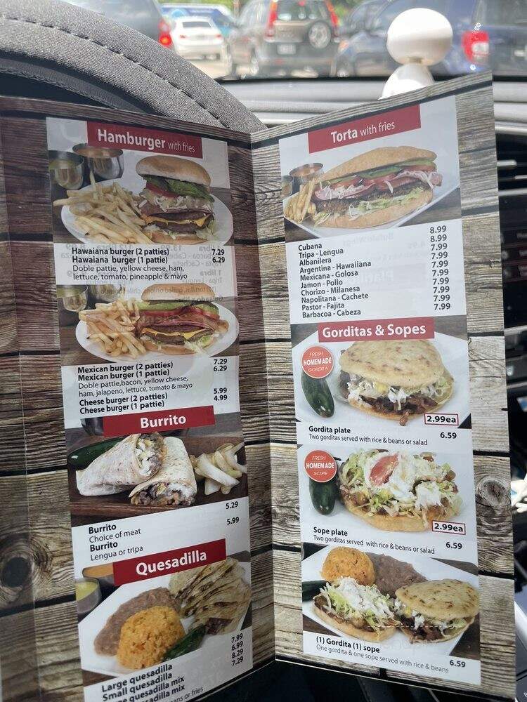 Taqueria Diana - Sachse, TX menu_pic