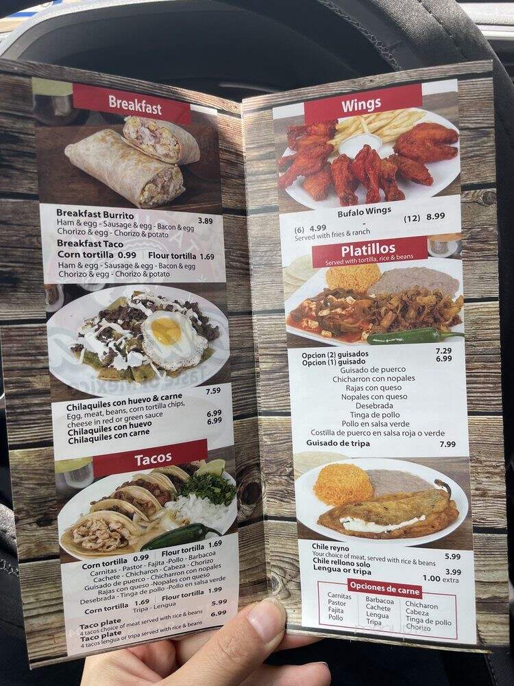 Taqueria Diana - Sachse, TX menu_pic
