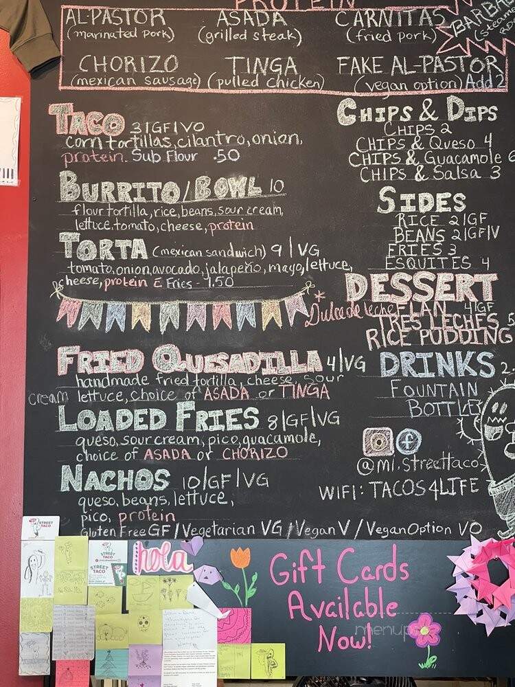 Street Taco - Howell, MI menu_pic