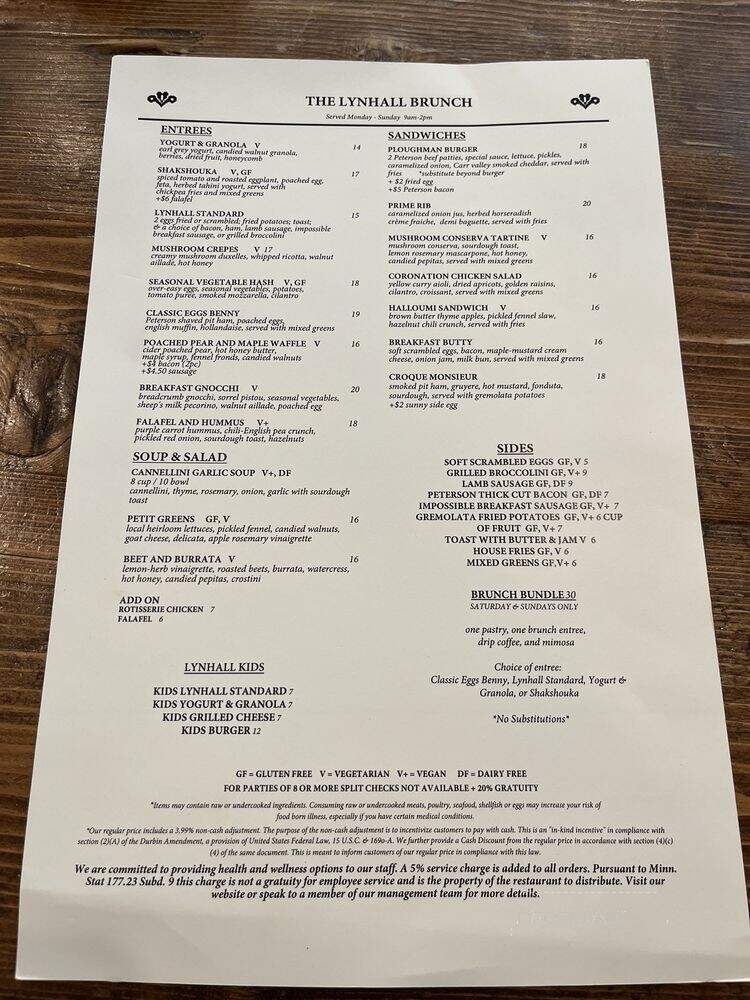 The Lynhall - Edina, MN menu_pic