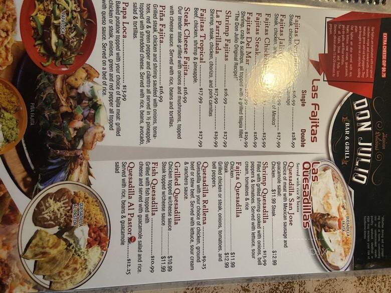 Don Julio Mexican Grill - Owasso, OK menu_pic