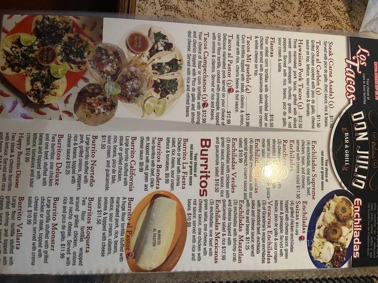 Don Julio Mexican Grill - Owasso, OK menu_pic