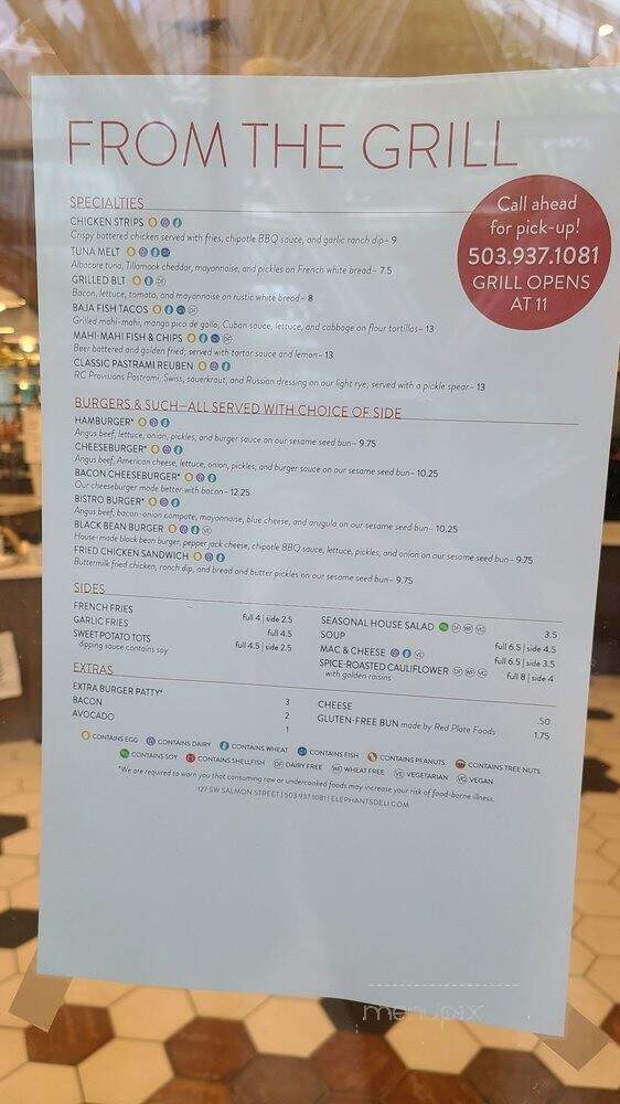 Elephants Delicatessen at World Trade Center - Portland, OR menu_pic