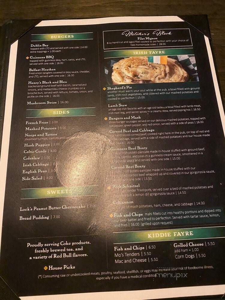 House Of Henry - Panama City, FL menu_pic