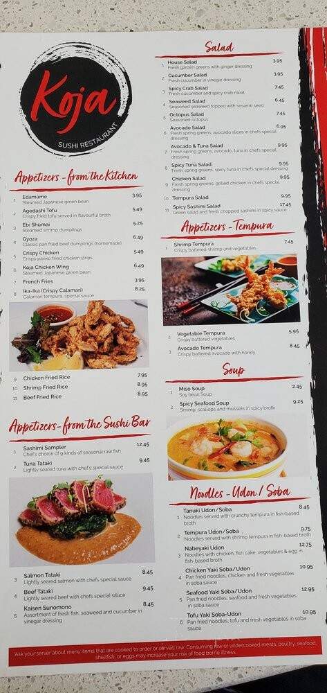 Koja Sushi - Dearborn, MI menu_pic