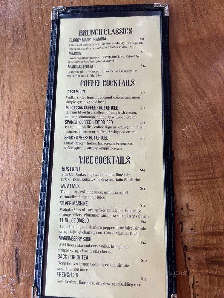 My Vice Food & Spirits - Portland, OR menu_pic