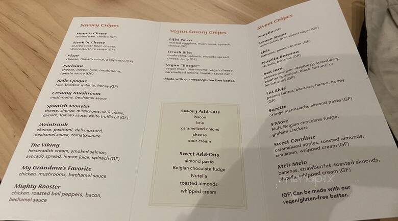 Suzette Creperie & Cafe - Worcester, MA menu_pic