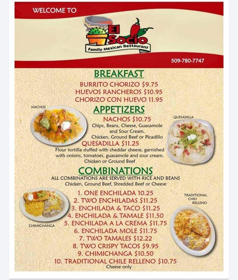 El Socio - Lewiston, ID menu_pic
