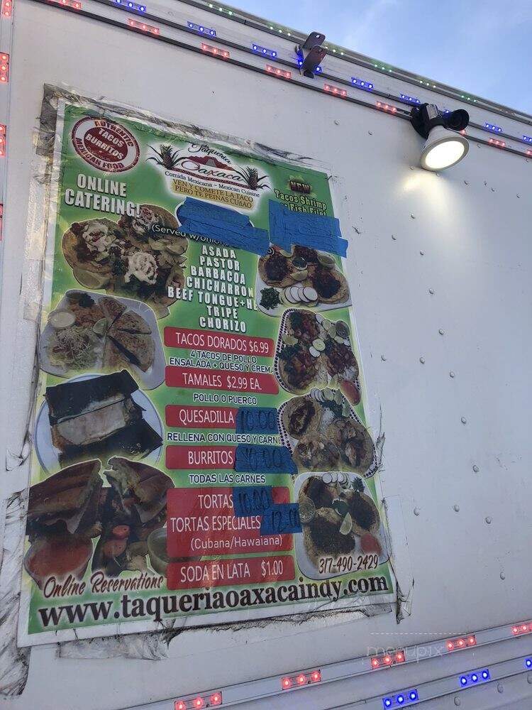 Taqueria Oaxaca Indy - Indianapolis, IN menu_pic