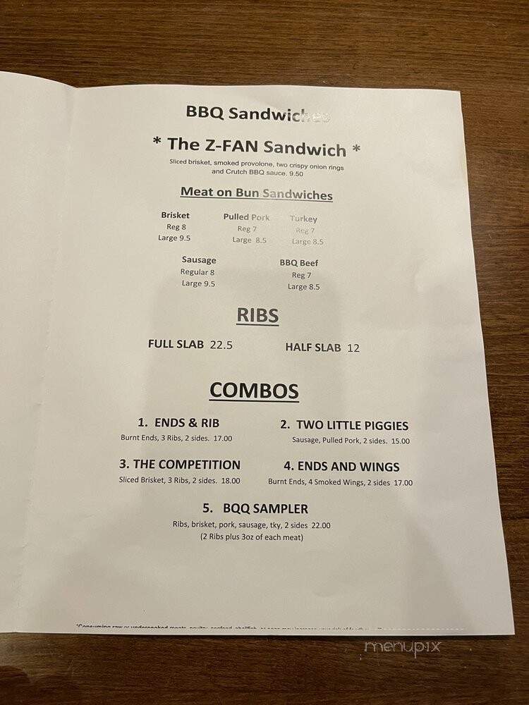 Crutch BBQ - Wichita, KS menu_pic