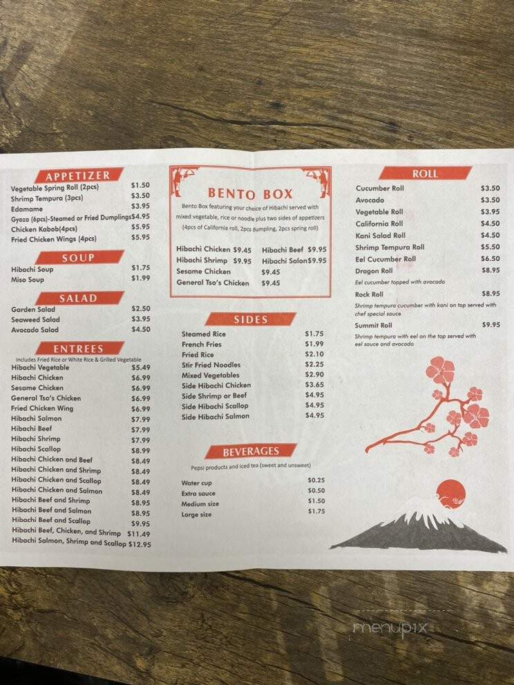 Yummy Hibachi - Greensboro, NC menu_pic