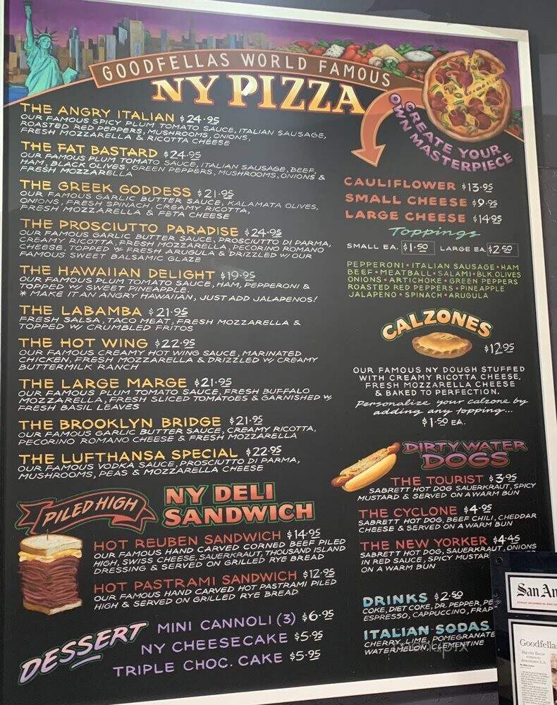 Goodfellas Famous NY Pizza - San Antonio, TX