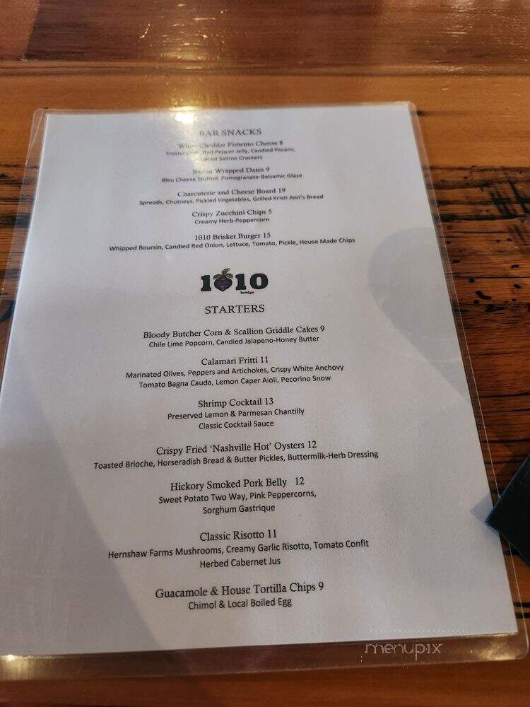 1010 Bridge Restaurant - Charleston, WV menu_pic