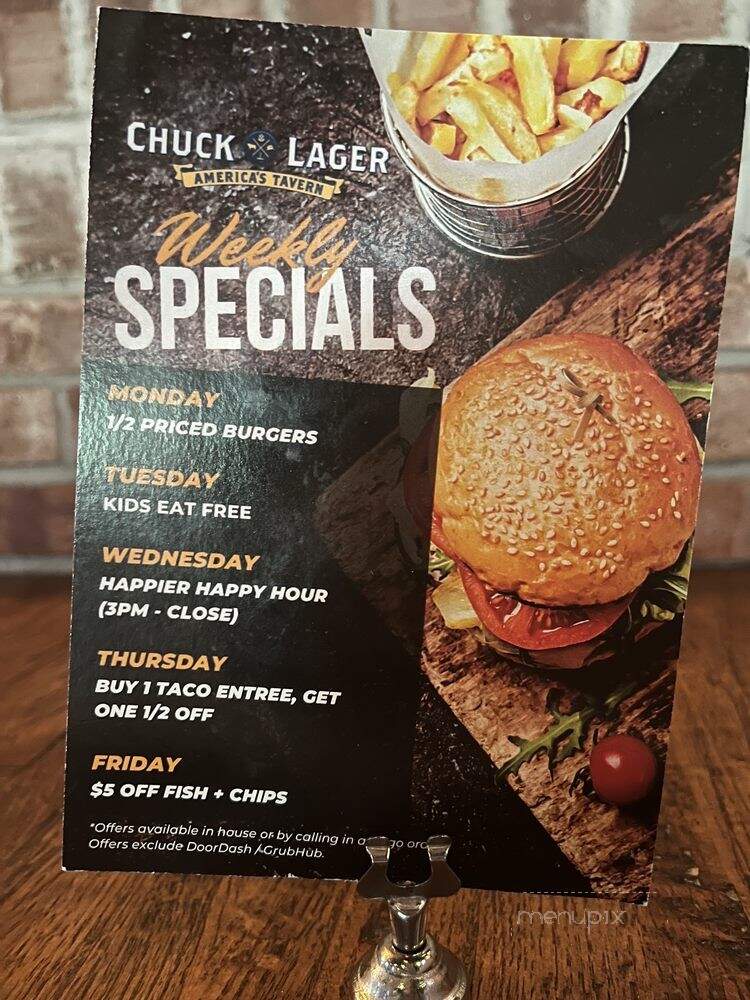 Chuck Lager, America's Tavern - Barrington, NJ menu_pic