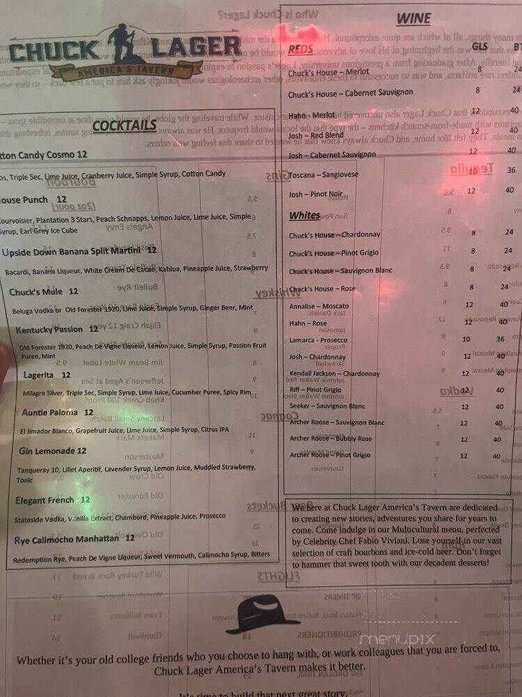 Chuck Lager, America's Tavern - Barrington, NJ menu_pic