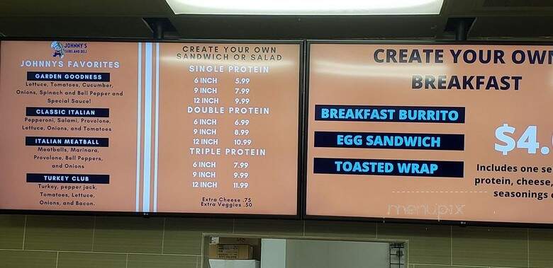 Johnny's Subs & Deli - Fresno, CA menu_pic