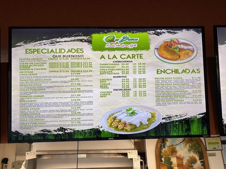 Quebuenos Fresh Mexican Grill - Portage, MI menu_pic