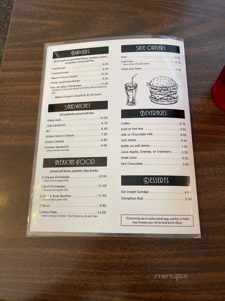 All Valley Cafe - Alamosa, CO menu_pic