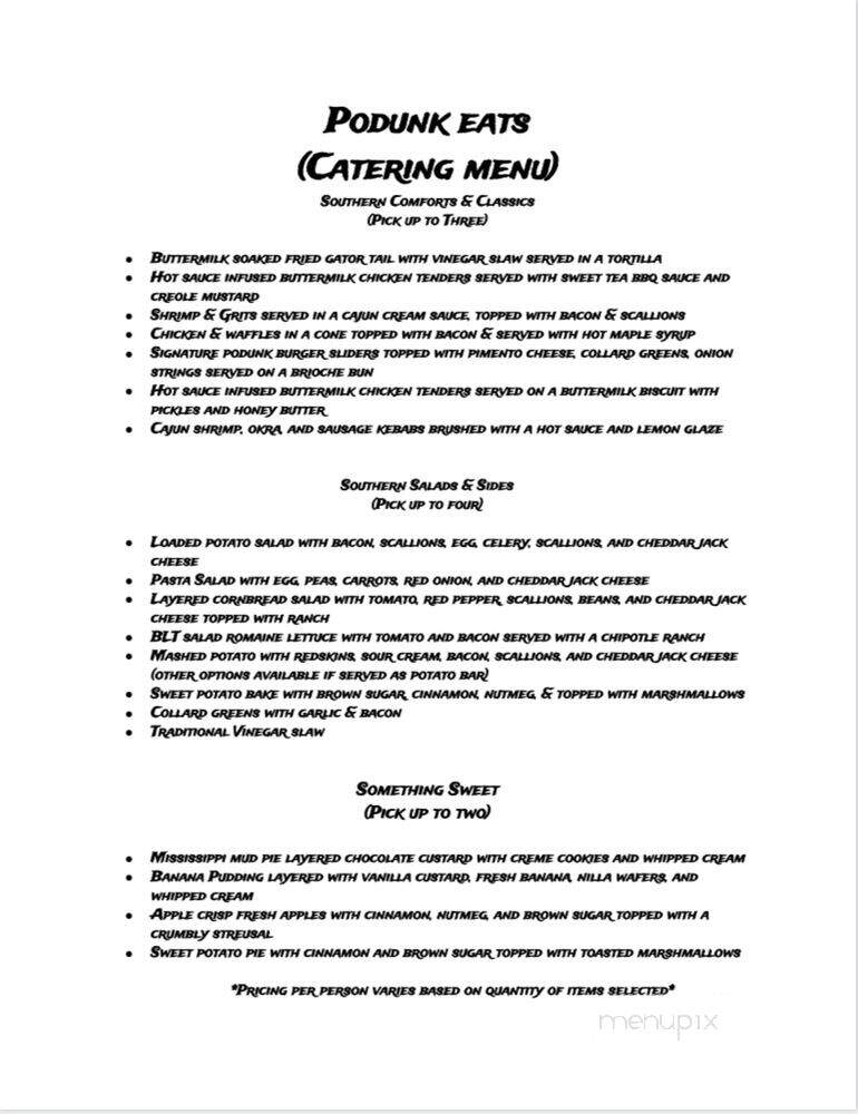 Podunk Eats - Juno Beach, FL menu_pic