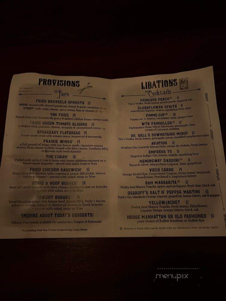 Stave & Hoop - Missoula, MT menu_pic