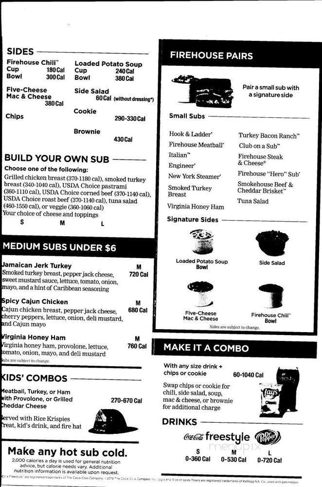 FireHouse Subs - Monroe, MI menu_pic