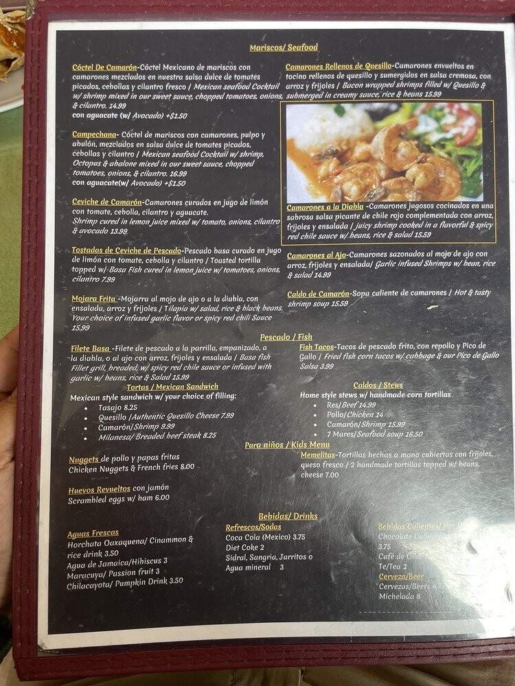 Flor De Oaxaca - Santa Ana, CA menu_pic
