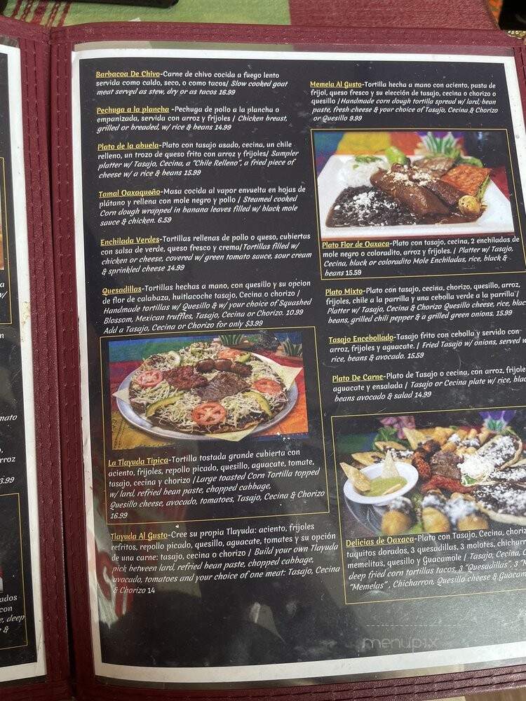 Flor De Oaxaca - Santa Ana, CA menu_pic