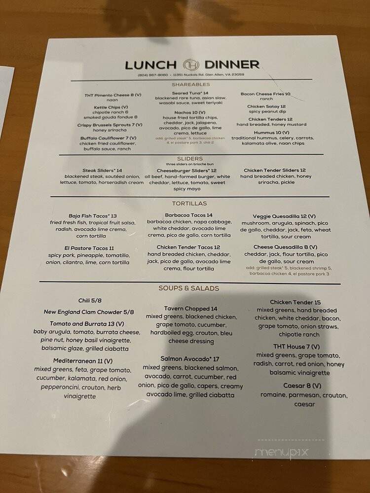 Twin Hickory Tavern - Glen Allen, VA menu_pic