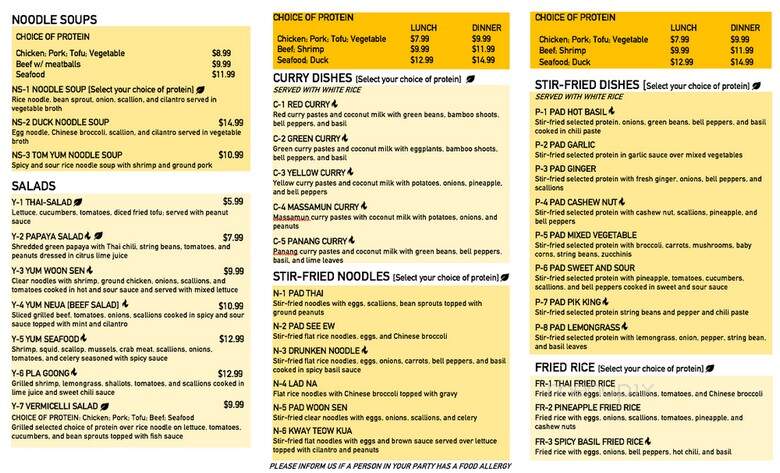 Paradise Thai Cuisine - Orange, CT menu_pic