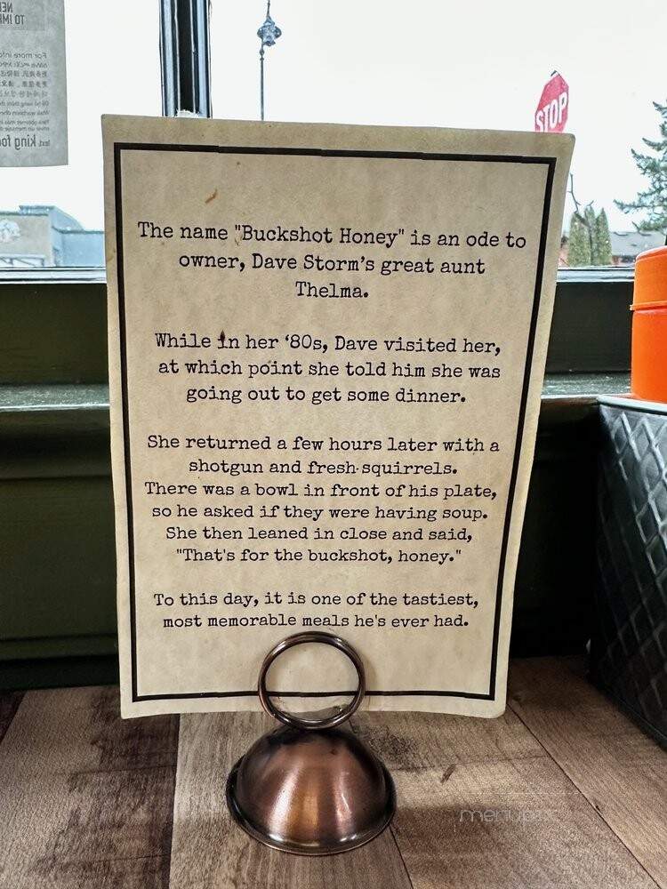 Buckshot Honey - Snoqualmie, WA menu_pic