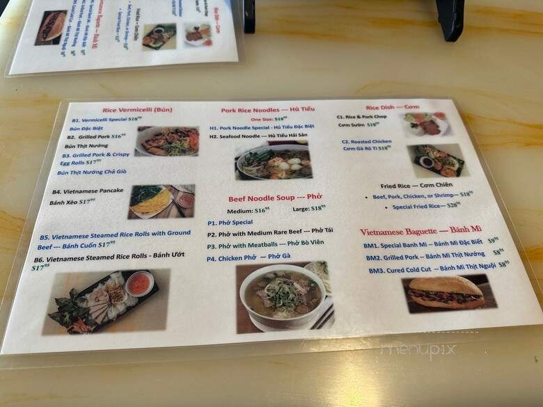 Pho Van - Havelock, NC menu_pic