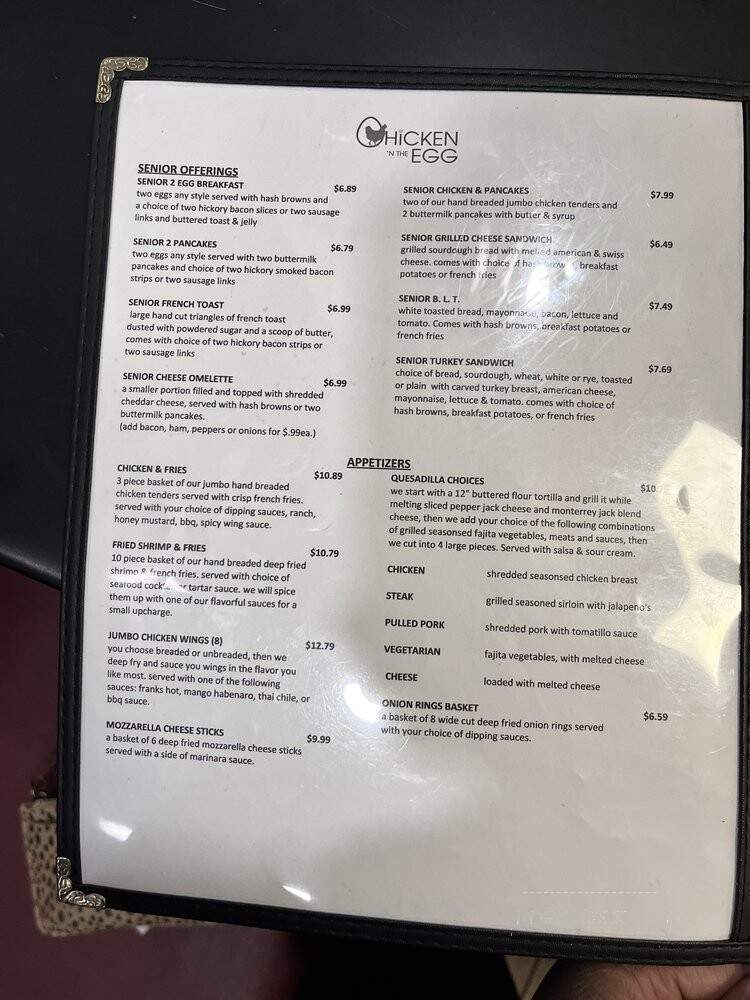 Chicken 'N The Egg - Fort Walton Beach, FL menu_pic