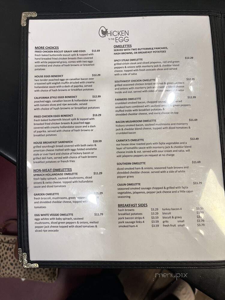 Chicken 'N The Egg - Fort Walton Beach, FL menu_pic