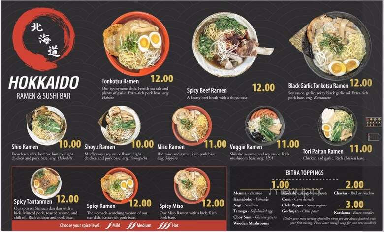 Hokkaido Ramen & Izakaya - Great Falls, MT menu_pic