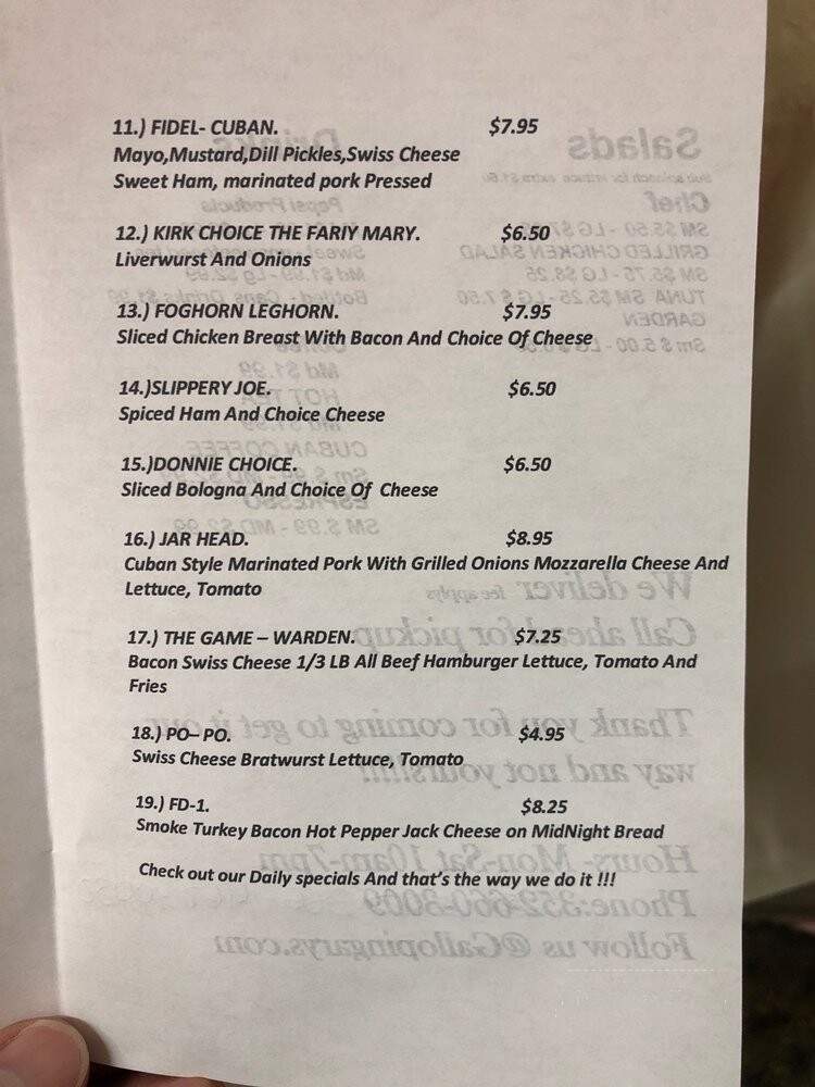 Gallop - In - Alachua, FL menu_pic