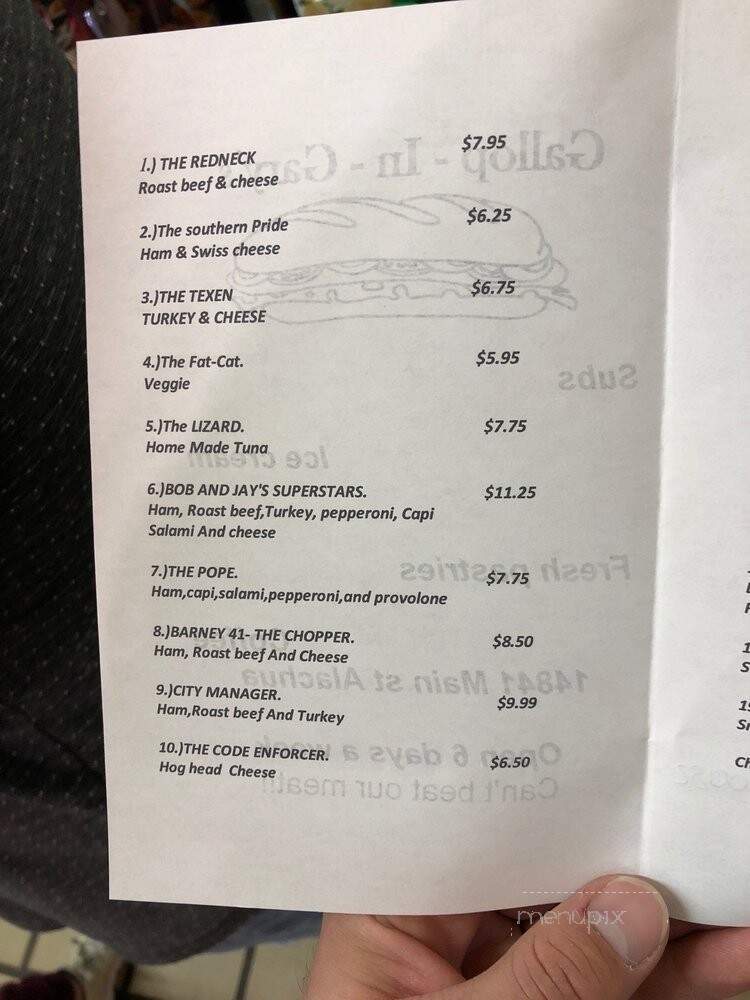 Gallop - In - Alachua, FL menu_pic
