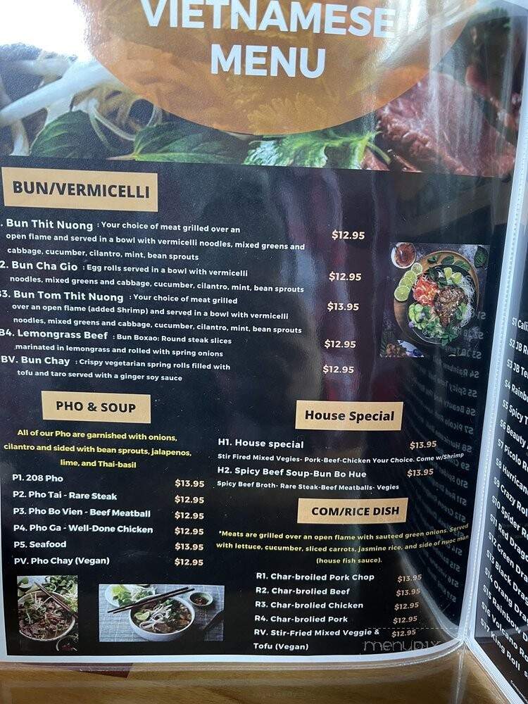 208 Pho & Vegan - Boise, ID menu_pic