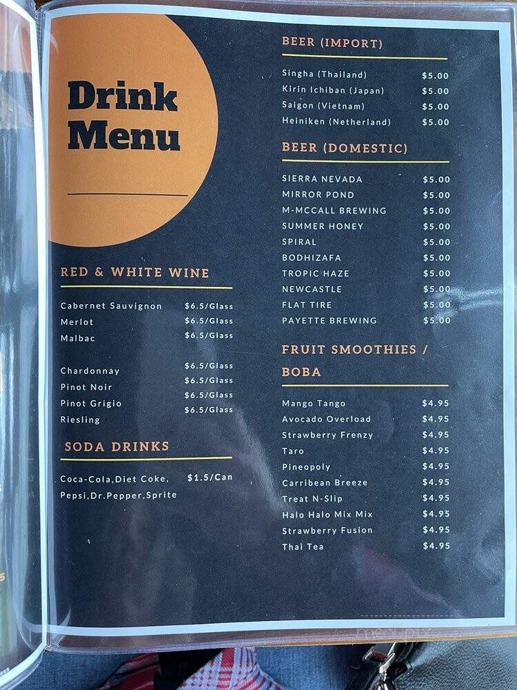 208 Pho & Vegan - Boise, ID menu_pic