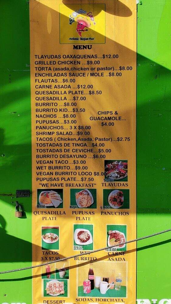 El Chilito Loco Authentic Mexican Food - Portland, OR menu_pic