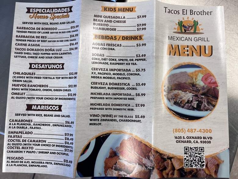 Tacos El Brother Mexican Grill - Oxnard, CA menu_pic